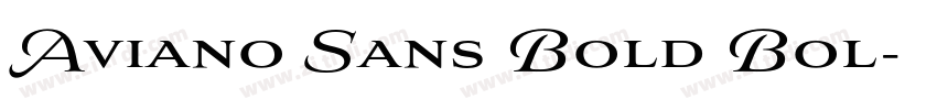 Aviano Sans Bold Bol字体转换